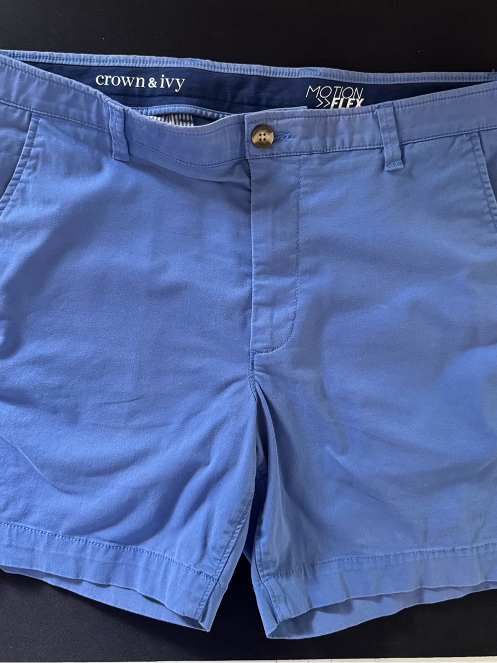 Crown & Ivy Motion Flex Blue Performance Shorts Size 36